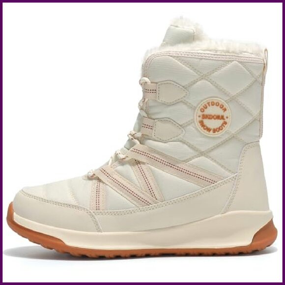 Women's Waterproof Snow Boots Fur Lined Winter Shoes Cold Weather - Picture 3 of 7